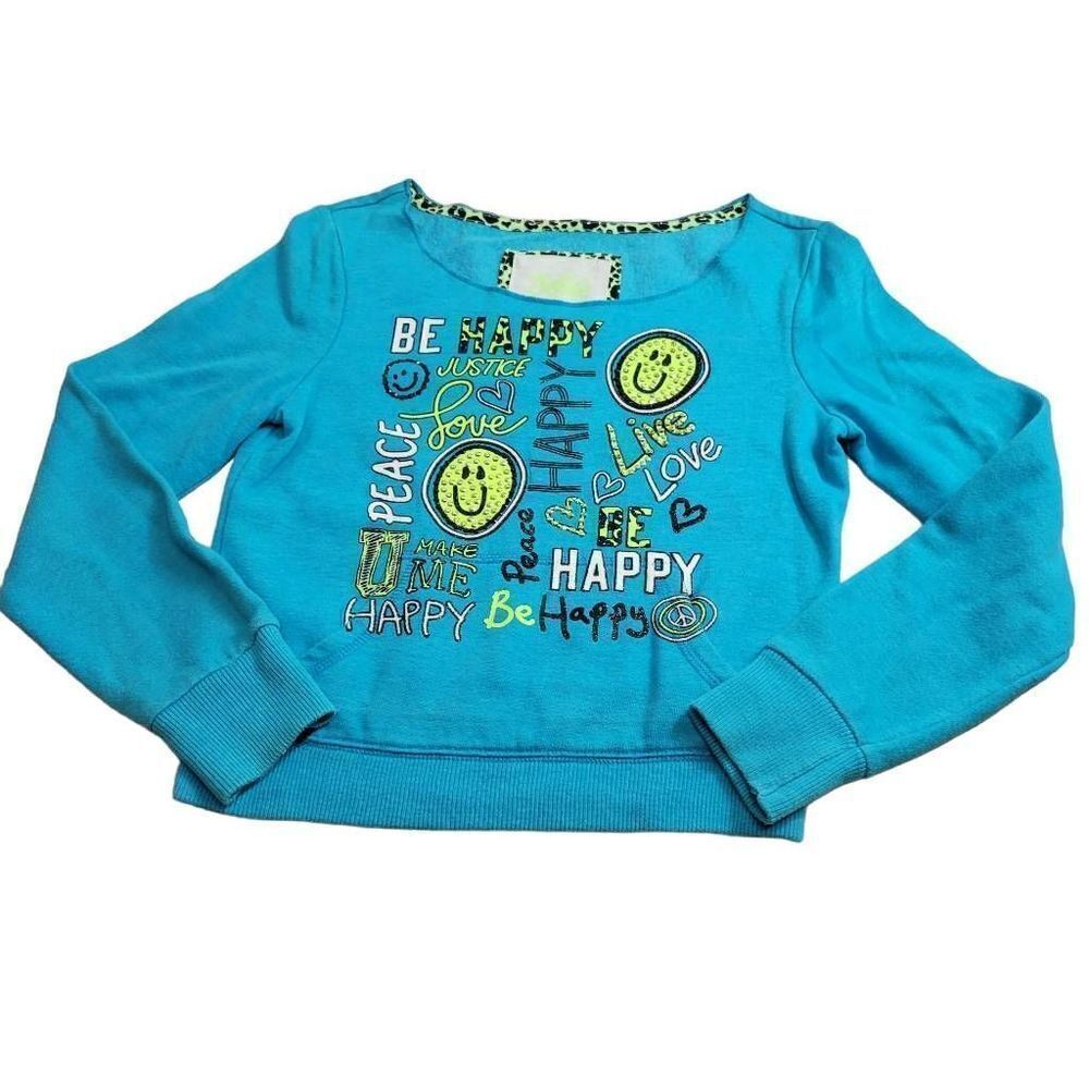 Justice happy sweatshirt 10